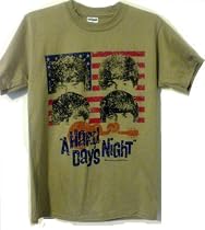 Beatles 'Hard Days Night' vintage flag tan t-shirt