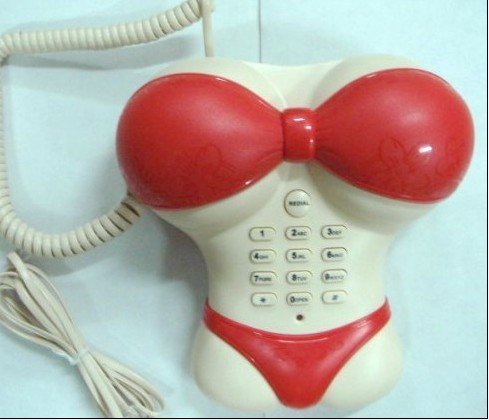 Sexy Super Model Underwear Shape Desktop Corded Telephone