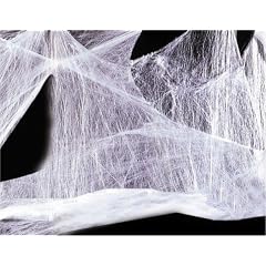 SPINNWEBEN -WEISS- 100 GRAMM, MIT 5 SPINNEN