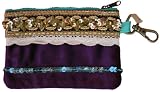 Natural Life Purple Velvet Zippered Coin Purse w/Photo Window