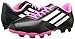 adidas Performance Conquisto Firm-Ground J Soccer Cleat ,Black/White/Solar Pink,4 M US Big Kid