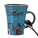 GOGOKING Coffee Mugs Simple Creative Retro Cup With Spoon Beverage Cup Gift Cups 11 Oz Water Mugs(blue)