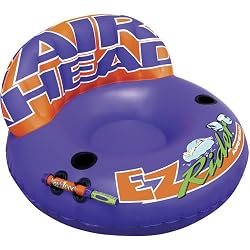 Kwik Tek Airhead EZ Rider Inflatable Pool Chair with Aqua Zooka Water Gun