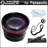 Vivitar 52mm Telephoto Lens Kit For Panasonic Lumix DMC-FZ150K DMC-FZ150 Di ....