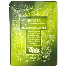Tilda Steamed Basmati Chickpea Yoghurt and Mint Rice 250 g (Pack of 6)