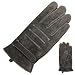 Men's Triple Stripe Leather Driving Gloves - Brown