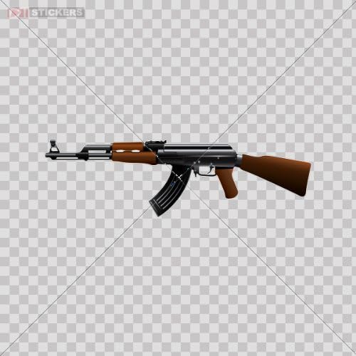 Decals Vinyl Sticker Ak 47 Gun Car Window Wall Art Decor Doors Helmet Truck Motorcycle Note Book Mobile Size: 5 X 1.5 Inches Vinyl color print