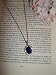 Kate Middleton Replica Oval Sapphire Trimmed Pendant Necklace