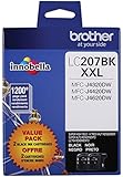 Brother Printer LC2072PKS Multi Pack Ink Cartridge, Black - Pack of 2