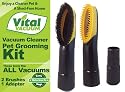 2 Vacuum Cleaner Pet Grooming Groomer Brush Attachment Tools - Fits ALL Vacuum Cleaners; Works great on Dogs & Cats - Unwanted Pet Hair Goes Into Your Vacuum Cleaner Before it Has a Chance to Settle Around your Home + Free Shipping