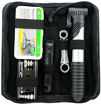 SJ - SAHOO Multi-Functional Bike Repair Tool Kit Including Tire Repair Kit and Pump