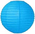 Perfectmaze 20 Piece Round Chinese Paper Lantern for Wedding Party Engagement Decoration 10 Sizes / Colors+ (8" (Inch), Turquoise)