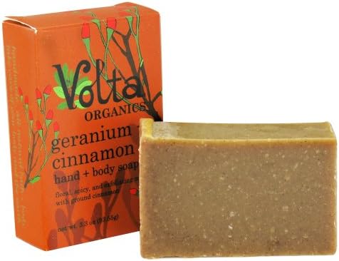 Volta Organics - Hand + Body Soap Bar Geranium + Cinnamon - 3.3 oz.
