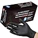 Dynarex Black Latex Exam Gloves, Powder-Free, Medium, Box/100
