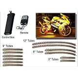 12pc Yellow LED Flexible Motorcycle Light Kit by LedGlow