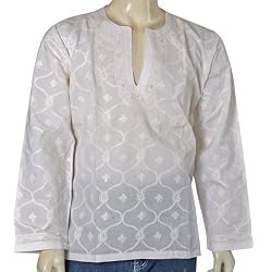 Gift for Him - Long Sleeve Casual Cotton Shirt Kurta India Chest 48 inches (gck216)