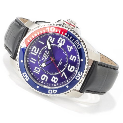 Invicta Men's Pro Diver Abyss Swiss Quartz Black Leather Strap Watch 6005