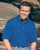 Tri-Mountain Men's Big And Tall Short Sleeve Pique Polo Golf Shirt, Pink, XXXXX-Large Big