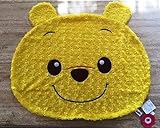 ハート型フリースひざ掛け　ミニー・ステッチ・プーさん　刺繍入り/アップリケ/ (プーさん)