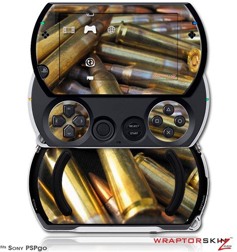 PSPgo Skin and Screen Protector Kit - Bullets fits Sony PSP go