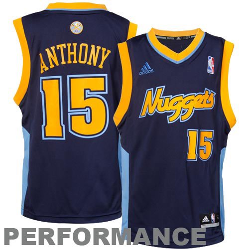 Adidas Denver Nuggets Carmelo Anthony Youth (Sizes 8-20) Revolution 30 Replica Alternate Jersey Small