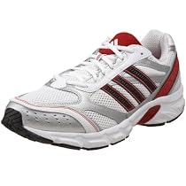 adidas Men's Duramo 2 Running Shoe,White/Red/Black,6.5 4E