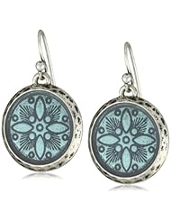 NINE WEST VINTAGE AMERICA "Chino" Blue Transparent Enamel Drop Earrings