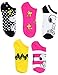 (5 Pairs) Peanuts Characters Ladies No Show Ankle Socks