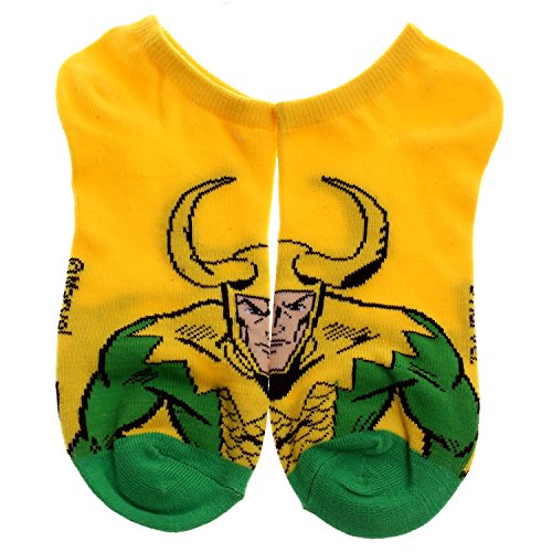 Marvel Loki Yellow Ankle Socks