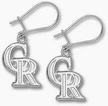 Buy Colorado Rockies 9 16 CR Dangle Earrings - Sterling Silver Jewelry by LogoArt
