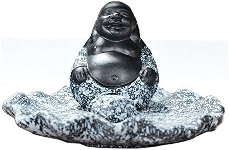 Incense Stick Burner Holders Ash Catcher Sakyamuni Buddha Maitreya Oranament Ceramic Incense Ashtray (Model C)