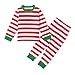 Puseky Baby Boys Girls Striped T-shirt and Pants Homewear Christmas Pajamas Sets