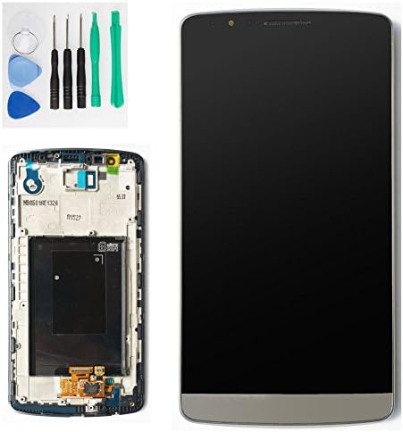 LCD Display+screen Digitizer Glass Lens Assembly with Frame for Lg G3 D850 D851 D855 Vs985 Ls990 (Gray)