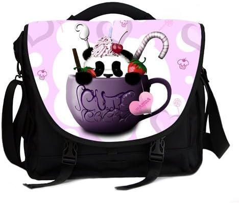 Custom Panda Laptop Shoulder Messenger Bag Computer Notebook Chromebook Shoulder Bag for HP stream,dell inspiron,Asus,ipad air,Lenovo,Macbook pro air