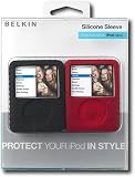 BELKIN F8Z283-2D 2PK IPOD NANO 3G TXTURED SLVS BLACK & RED