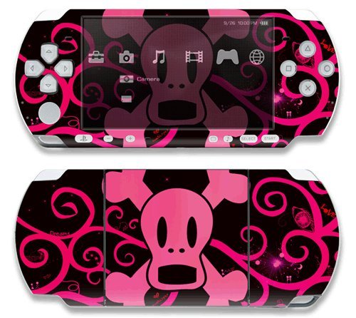 ~Sony PSP Slim 3000 Skin Decal Sticker Pink Screaming Crossbones~ 51r8i1rY5sL ~Sony PSP Slim 3000 Skin Decal Sticker Pink Screaming Crossbones~