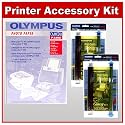 Olympus P-400 and P-440 Series Printer Accessories Kit - Photo Paper (100) + (2) Glossy Ribbons
