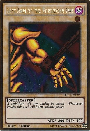 Yu-Gi-Oh! - Left Arm of the Forbidden One (PGL2-EN025) - Premium Gold: Return of the Bling - 1st Edition - Gold Rare