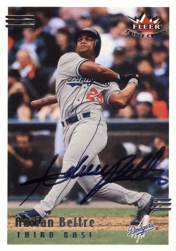 Adrian Beltre Autographed 2002 Fleer Card #148
