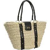 Straw Studios Cornhusk Flap Over Shoulder Bag