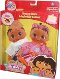 Nick Jr Dora the Explorer Big Sister Dress Up Outfit - Cuddle and Care Birthday Outfits with Tiara and Hat for Dora's Twins Brother and Sister (Doll Sold Separately)