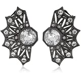 House of Harlow 1960 Gunmetal Half Shaped Flowerett
