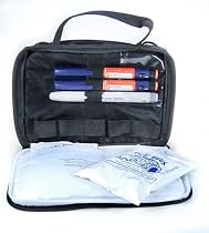 Medport Diabetes Travel Organizer From GMS Holds Two Weeks Supplies/ Will Hold Syringes,vials Pens Secure(well Constructed ,One of the Nicest Diabetic Travel Bags on the Market) a Great Value - Cools for up to 18 Hrs Comes with 2-6 Oz Polar Tech Gel Paks