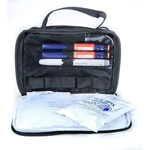 Medport Diabetes Travel Organizer From GMS Holds Two Weeks Supplies  Will Hold Syringes,vials Pens Secure(well Constructed ,One of the Nicest Diabetic Travel Bags on the Market) a Great Value - Cools for up to 18 Hrs Comes with 2-6 Oz Polar Tech Gel Paks by MEDport