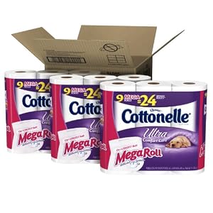 Cottonelle Ultra Comfort Care Mega Roll Toilet Paper, 9 Rolls, Pack of 3, (27 Rolls)