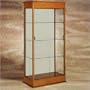 Varsity 694 Series Lighted Floor Case Case Back: Mirror, Wood Color: Autumn Oak