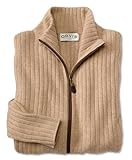 IMAGE OF Pure Cashmere Zip Cardigan, Vicuna, Xx Large