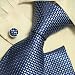 Blue checkers designer mens ties personalized gift mens style silk necktie cufflinks hanky set H5142