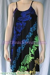 Sundress: Tropical Rainbow on Black