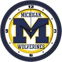 University of Michigan Wolverines Glass Wall Clock